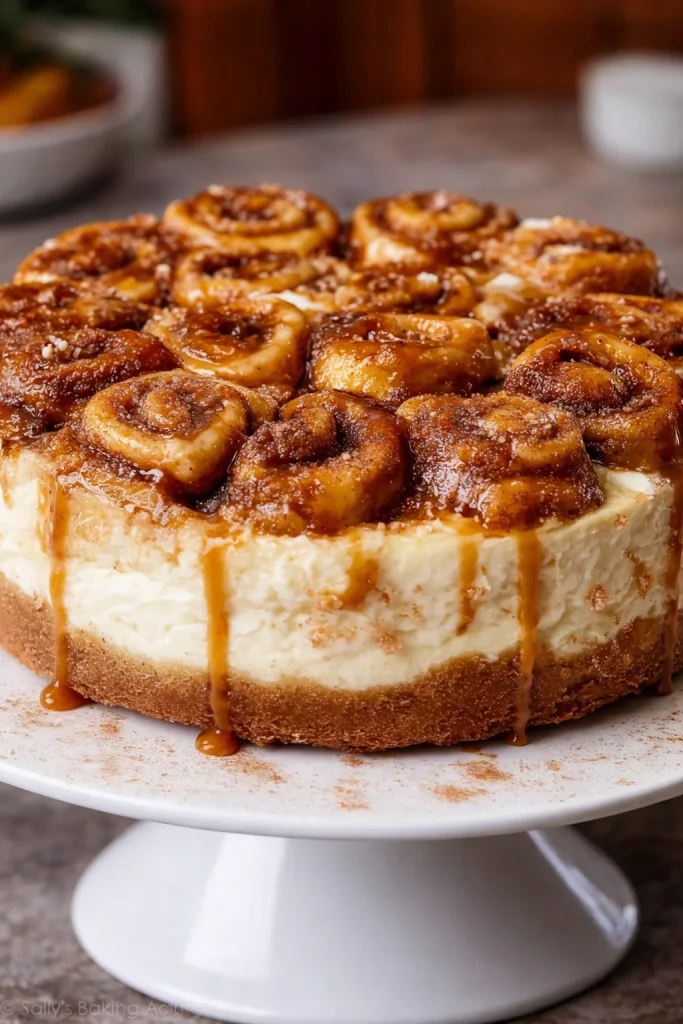 Cinnamon Roll Honeybun Cheesecake