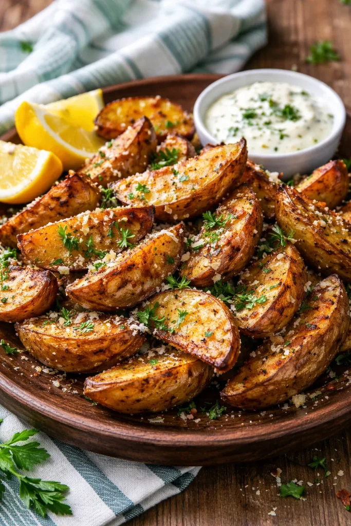 Crispy Garlic Parmesan Potatoes