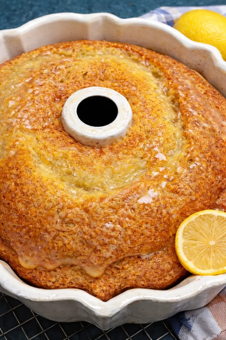 Easy Lemon 7-Up Cake baked with refreshing lemon flavor and fizzy 7-Up soda.