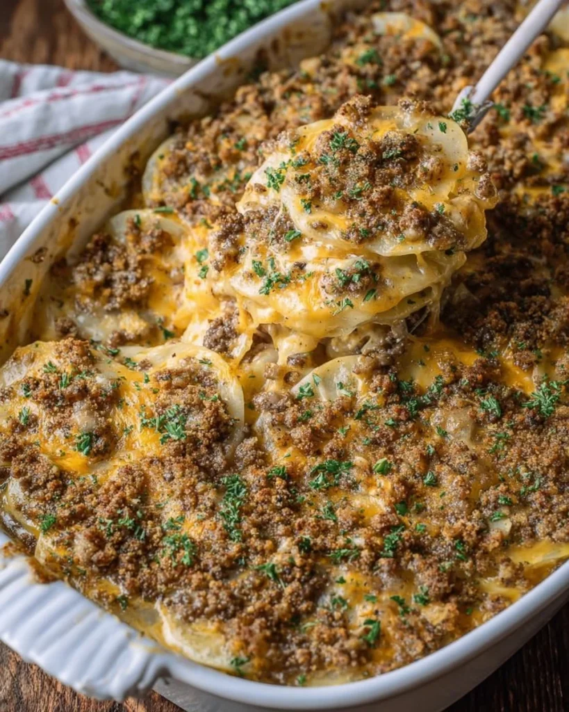 Ground Beef and Potato Casserole