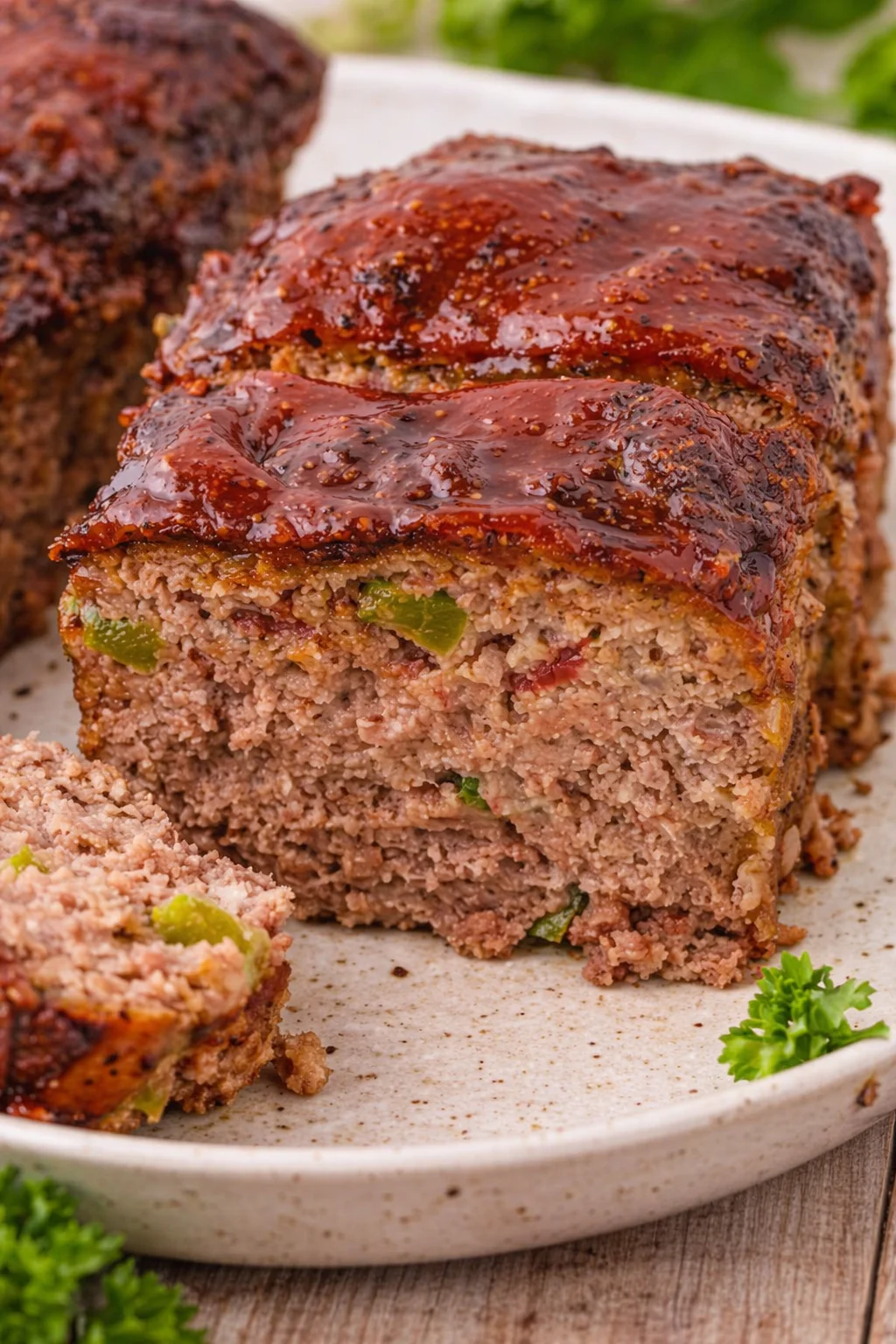 Delicious homemade Cracker Barrel meatloaf recipe with ingredients and serving suggestions.