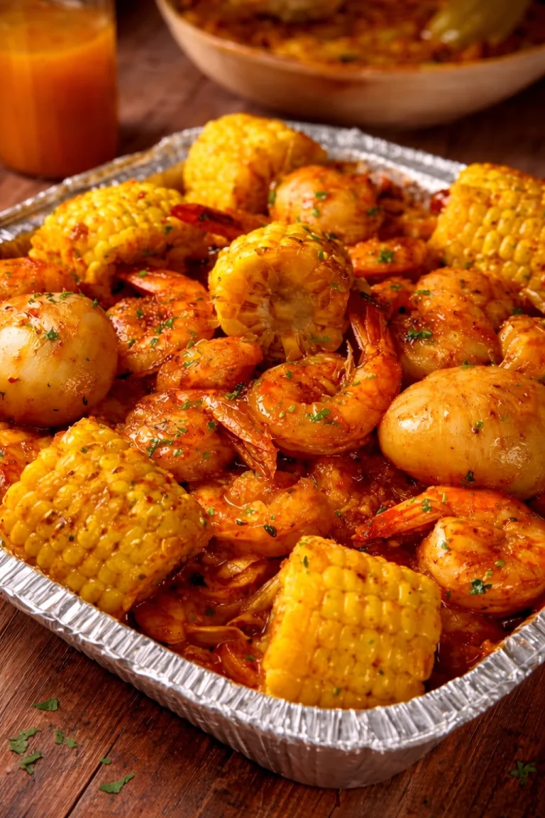 Delicious Louisiana-style shrimp served with spices and herbs