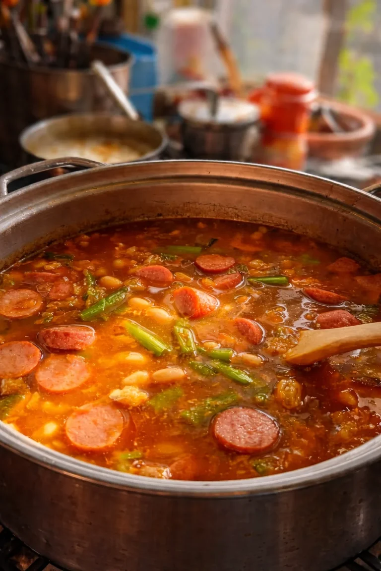 Bowl of Mexican Charro Beans prepared ranch style with spices and herbs