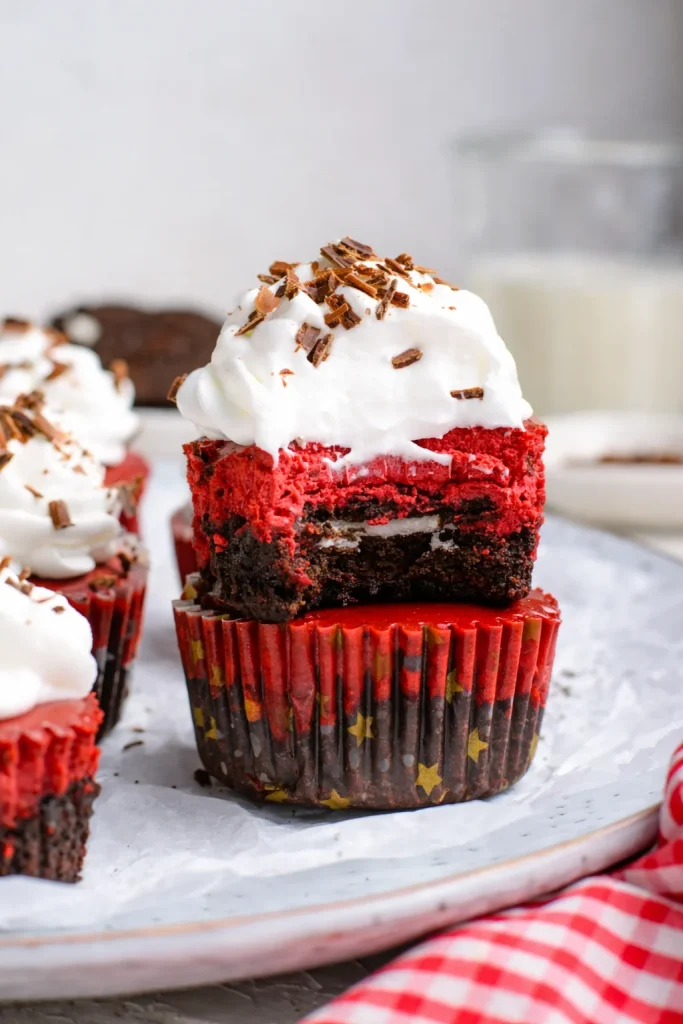 Mini Red Velvet Oreo Cheesecakes