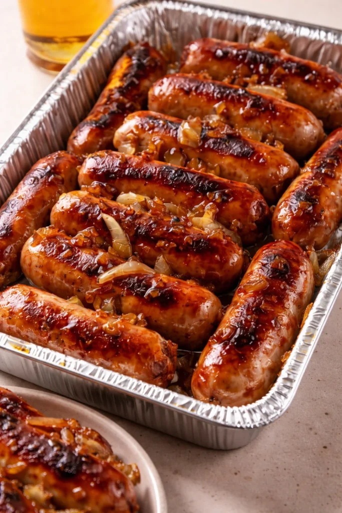 Oven-Baked Glazed Honey Garlic Sausages