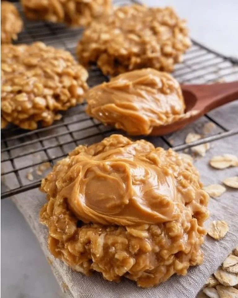 Delicious Peanut Butter No Bake Cookies on a plate