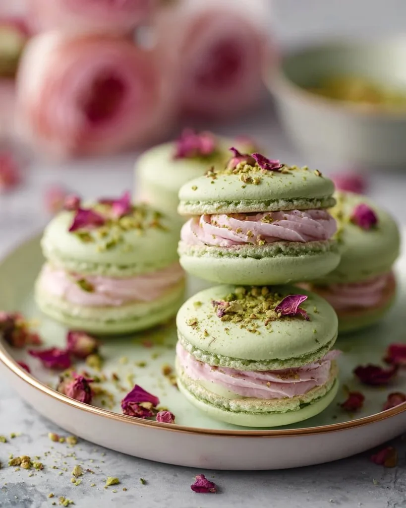 Persian Pistachio Rose Cloud Sandwiches Persian Pistachio Rose Cloud Sandwiches