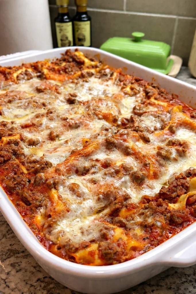 Quick & Easy Lasagna! 💖💖 Delicious, no-boil pasta makes this the simplest lasagna ever! RECIPE BELOW!