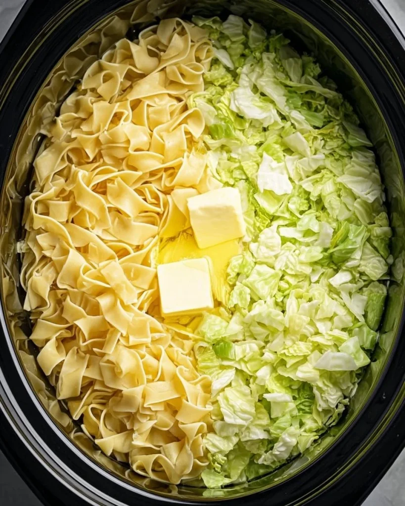 Slow Cooker Cabbage and Noodles