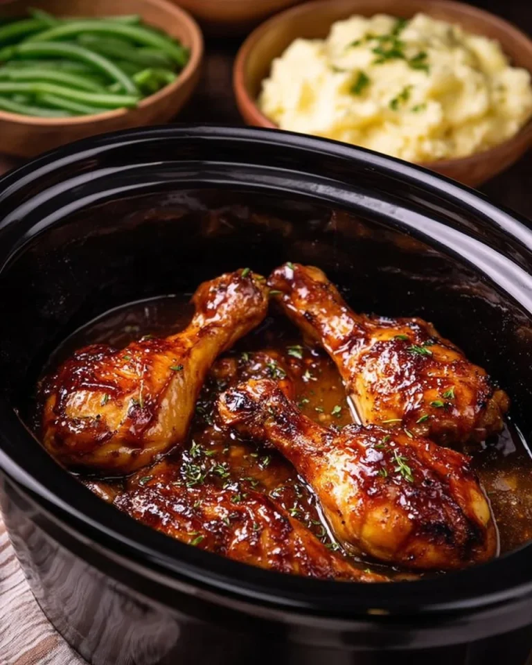 Sticky Sweet Bacon Glazed Chicken Sticky sweet bacon glazed chicken served with a side of veggies.