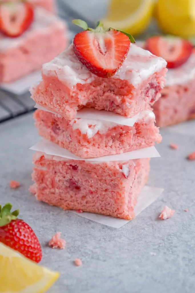 Strawberry Lemon Brownies