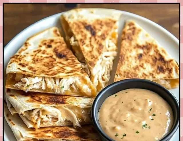 Taco Bell Chicken Quesadilla copycat recipe with melted cheese and grilled chicken.