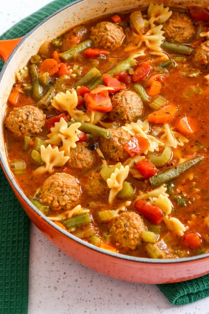 This simple, delicious meatball soup recipe is perfect for a quick, easy dinner. With hearty meatballs, flavorful broth, and vegetables, it’s sure to be a hit with the whole family.