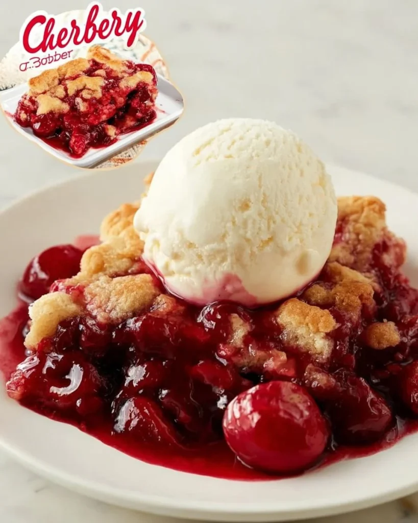 upside-down cherry cobbler