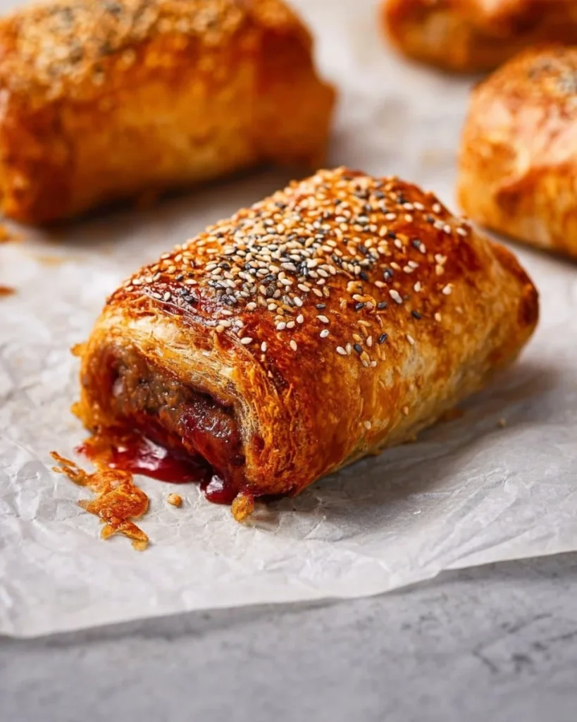 Beef Sausage Rolls with Jalapeño and Cheese