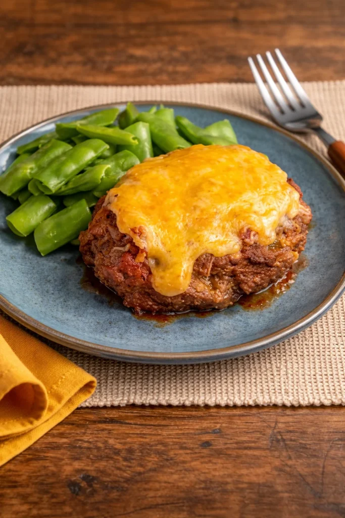 Delicious taco meatloaf served with toppings and garnished with fresh herbs