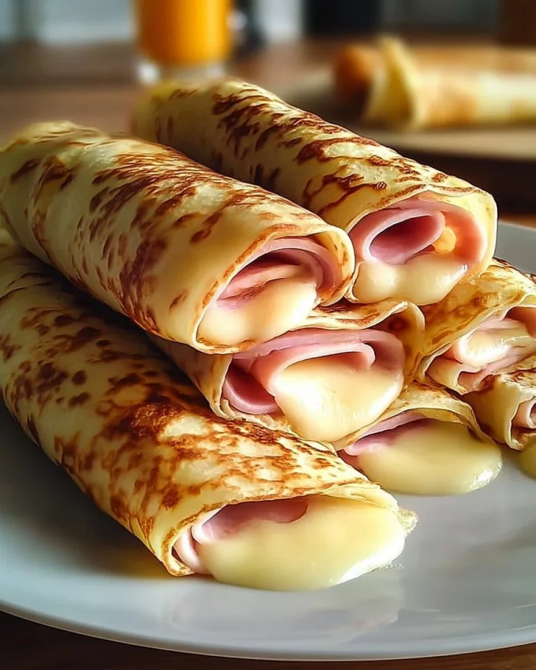Delicious Cheese & Ham Wraps served on a plate.