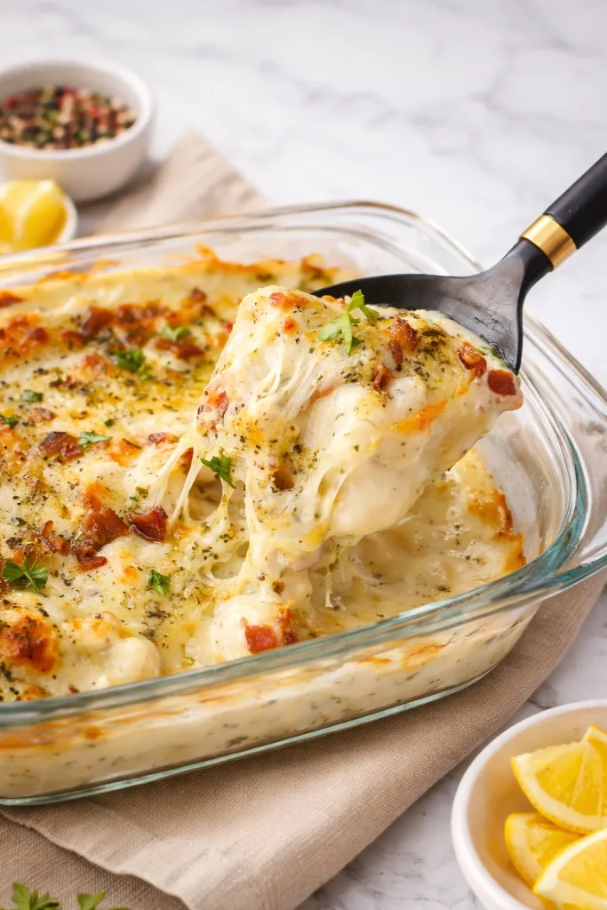 Cheesy Chicken Gnocchi Bake