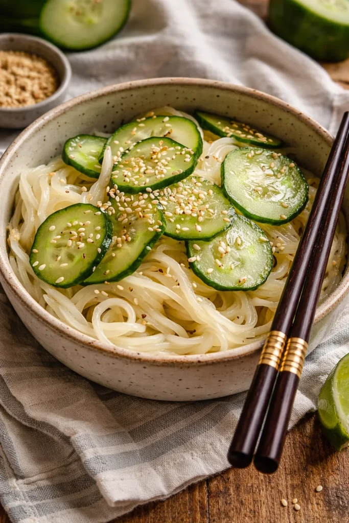 Chilled Sesame Cucumber Udon