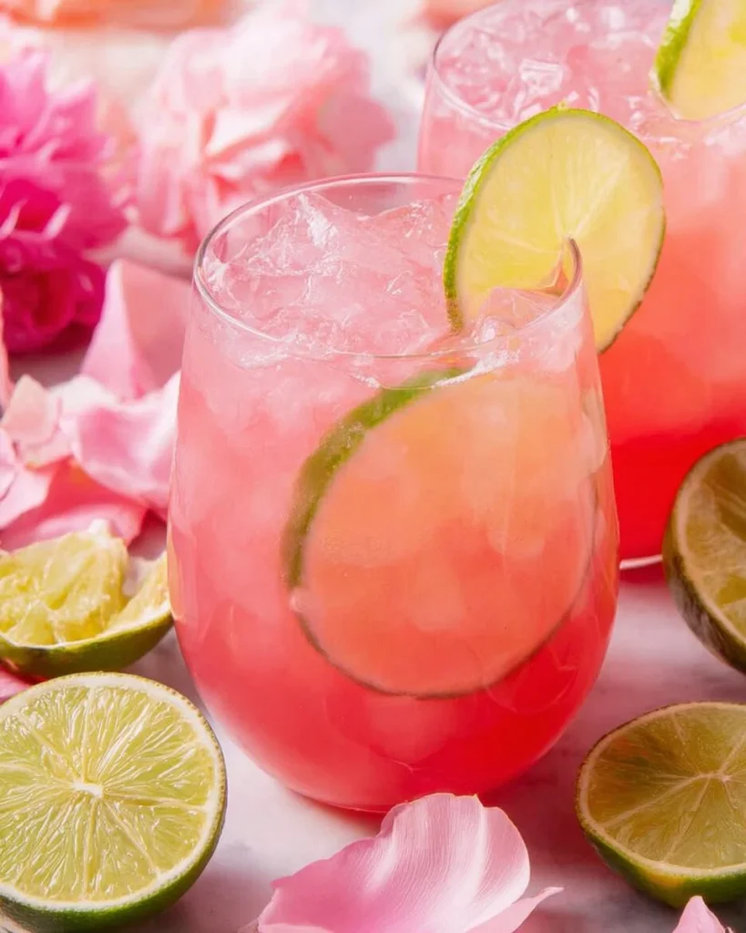 Delicious Cotton Candy Margarita served in a glass with colorful cotton candy garnish.