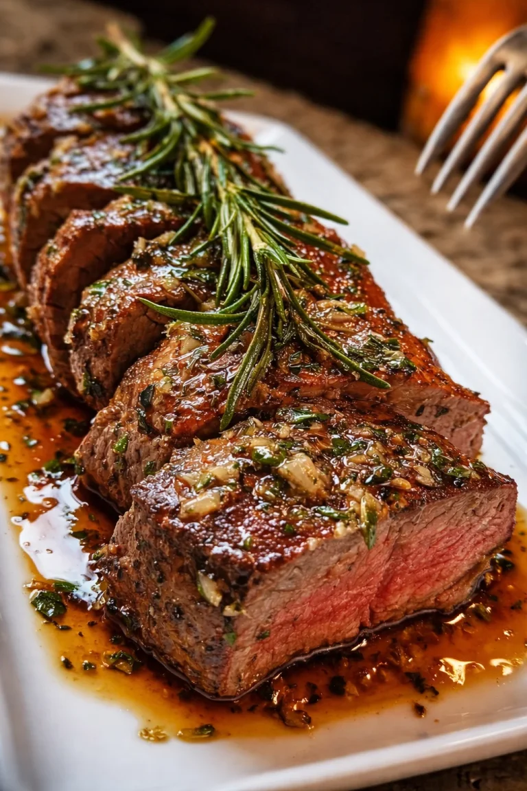 Deliciously prepared Million Dollar Beef Tenderloin served with gourmet sides