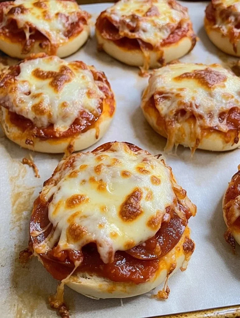 Delicious Pizza Burgers with melted cheese and toppings on a juicy burger