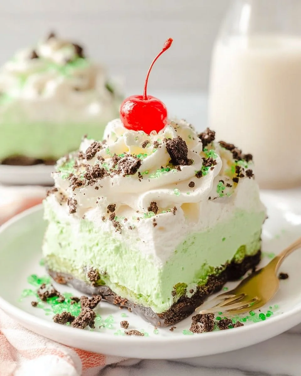 Shamrock Lasagna A vibrant plate of Shamrock Lasagna featuring layers of green vegetables and cheese.