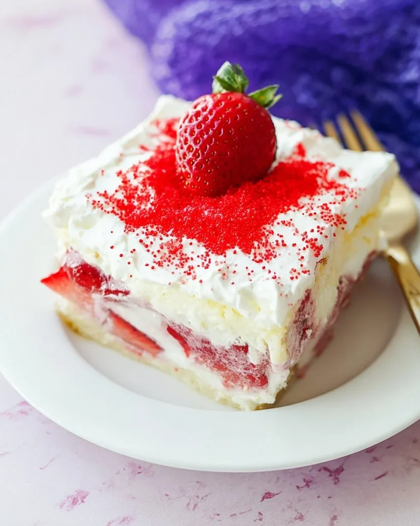 Strawberry Angel Sparkle Cake