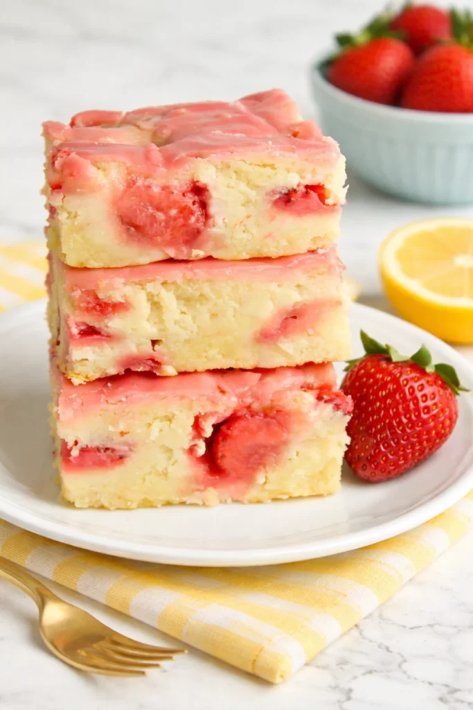 Strawberry Lemon Blondies Strawberry Lemon Blondies