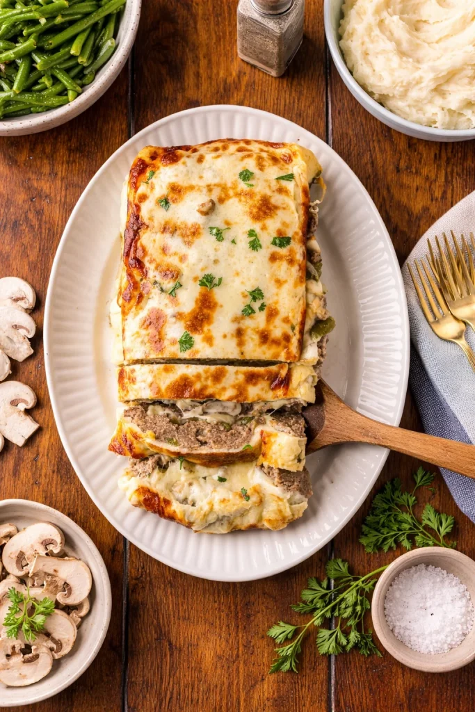 Stuffed Philly Cheesesteak Meatloaf