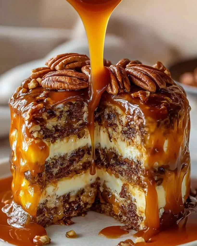 Turtle Caramel Cake