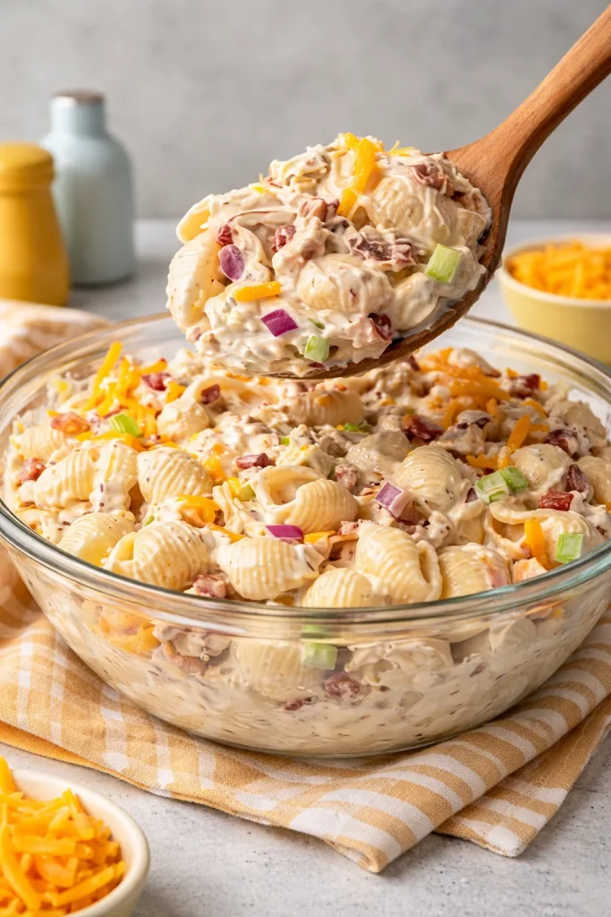 Delicious plate of the best pasta dinner with fresh ingredients