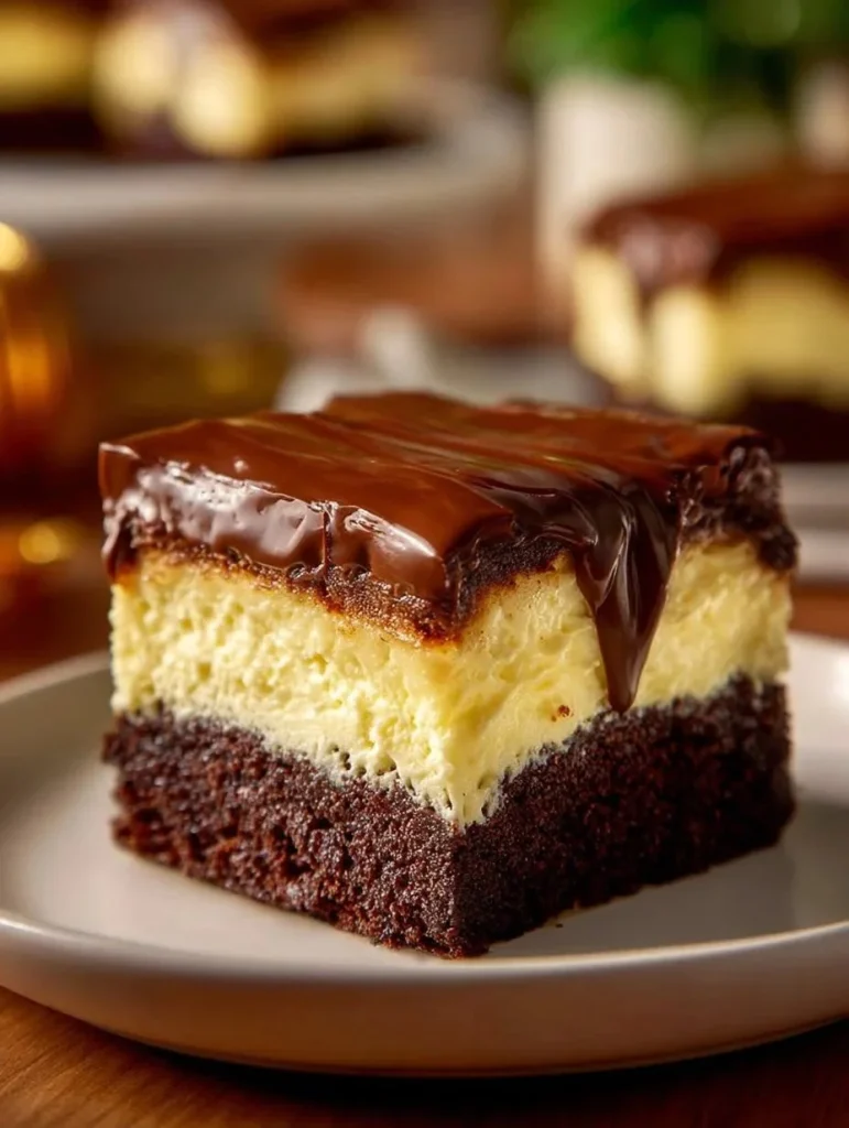 Boston Cream Poke Cake