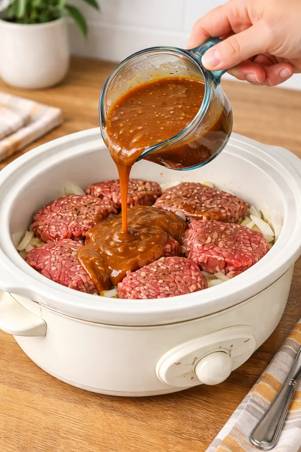Brown gravy cube steaks Plate of brown gravy cube steaks served with mashed potatoes and vegetables