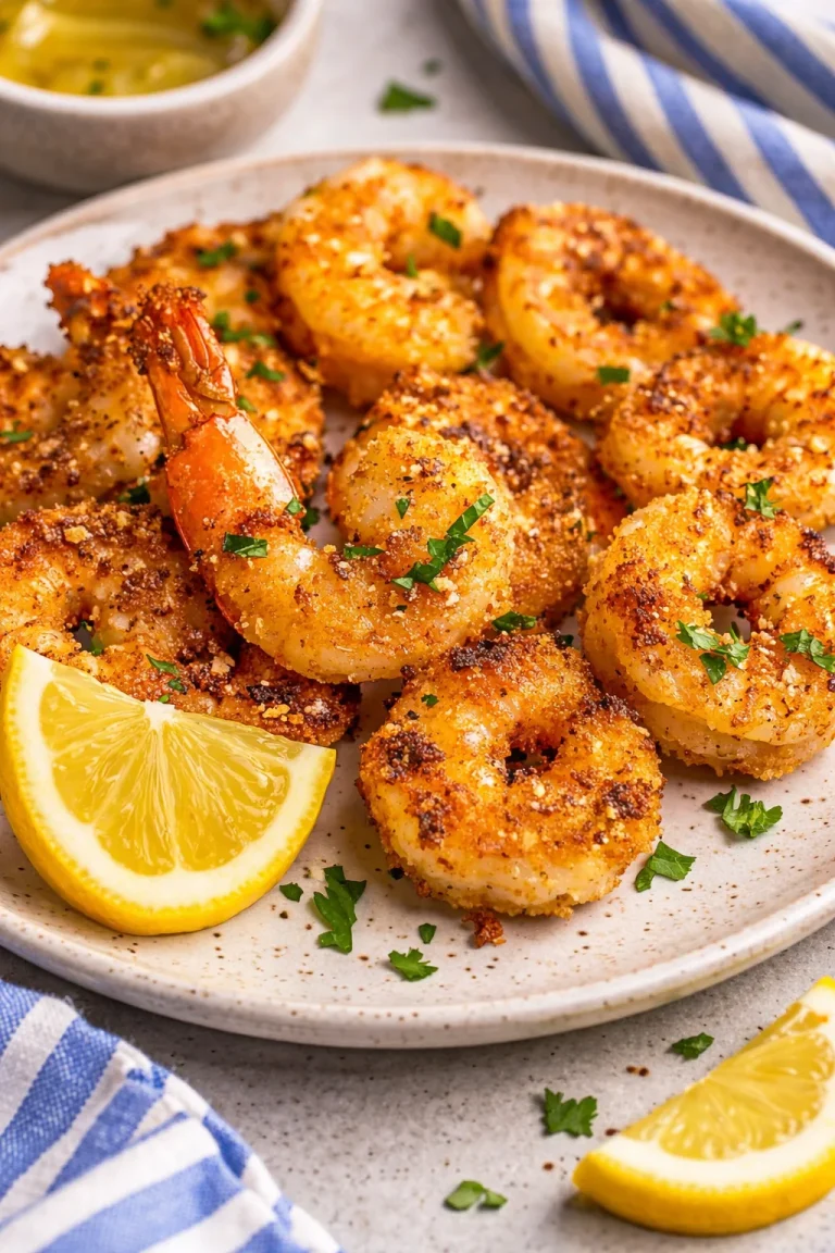 Delicious Cajun grilled shrimp served on a plate with vibrant seasonings