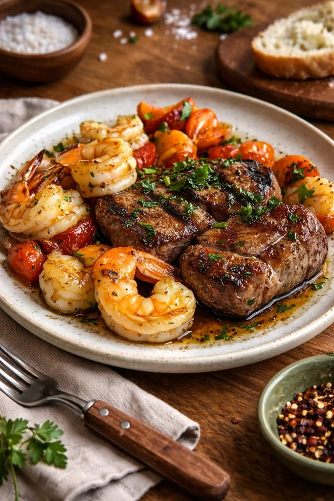 Cajun Steak and Shrimp Overflowing with Flavor and Spices