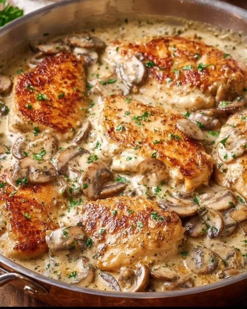 Creamy Asiago Chicken dish featuring succulent chicken and a rich sauce