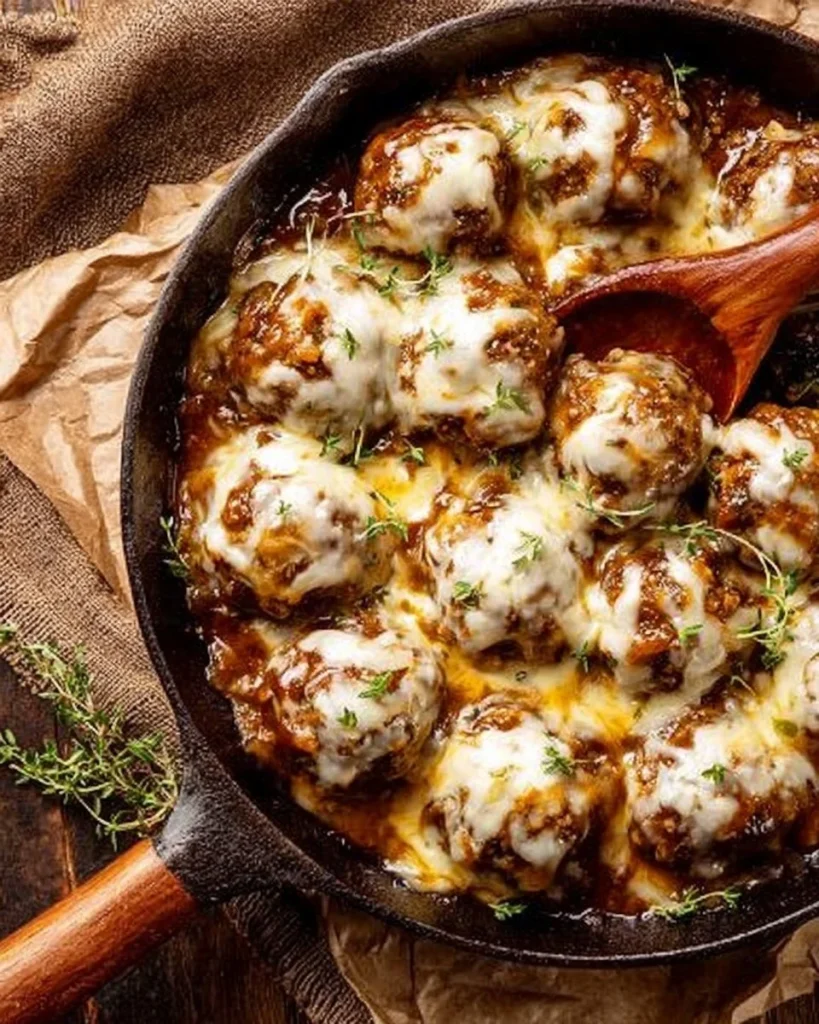 French Onion Dip Meatballs