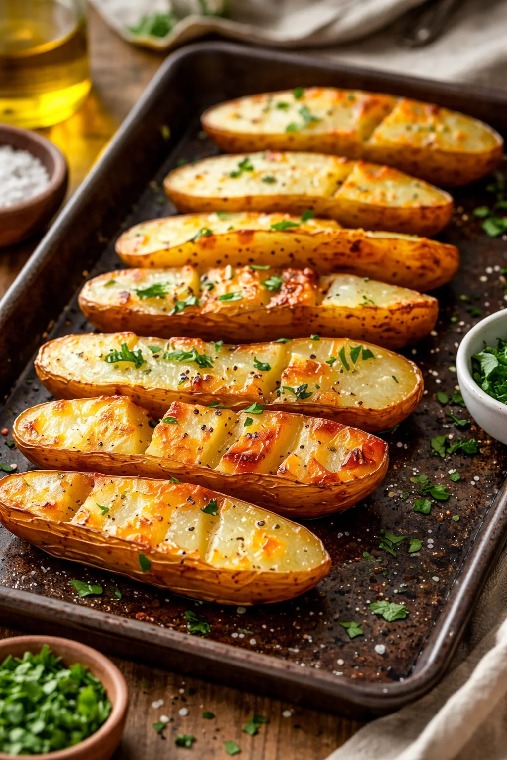 golden brown crunchy potatoes Golden brown crunchy potatoes cooked to perfection, crispy and delicious.