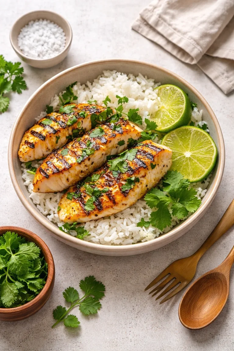 Grilled Salmon with Shrimp and Cheesy Broccoli Corn Grilled salmon served with shrimp and cheesy broccoli corn, a delicious seafood dish.