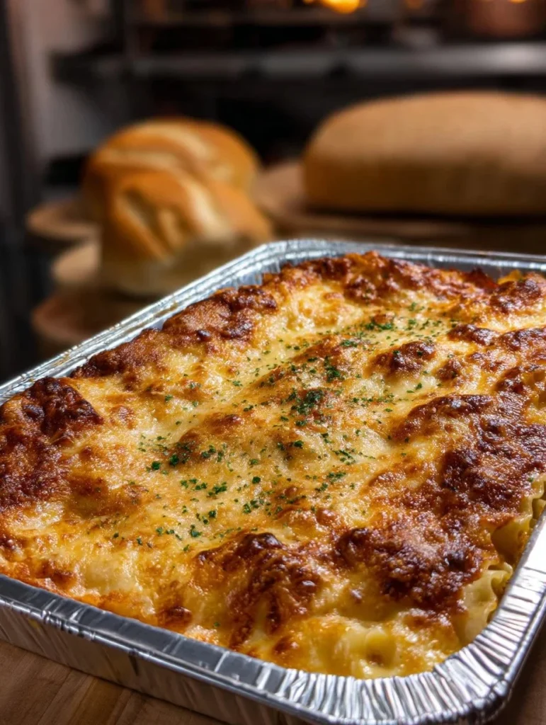 Delicious homemade lasagna with layers of cheese and rich sauce