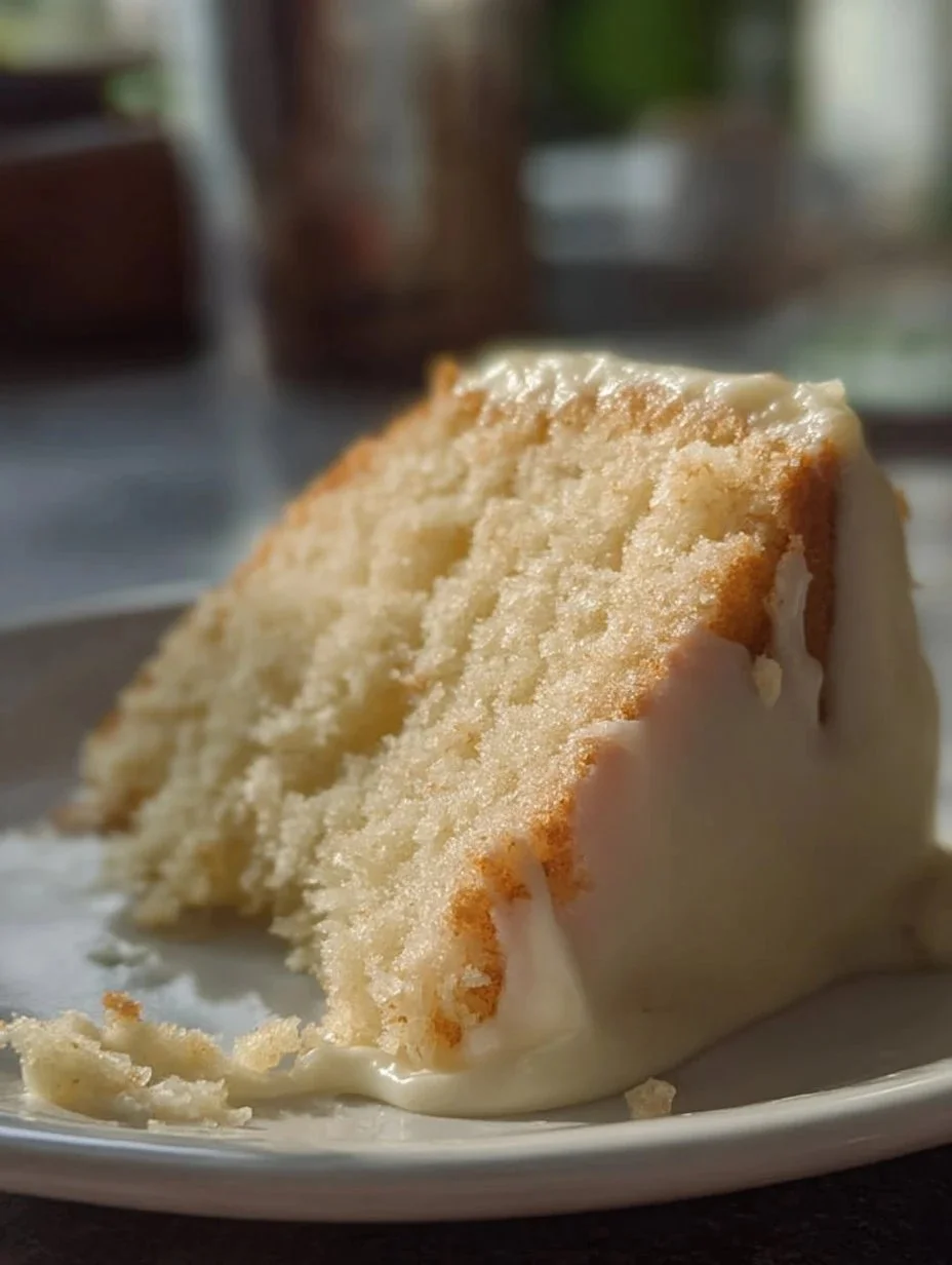 Slice of Key Lime Pound Cake with lime zest decoration