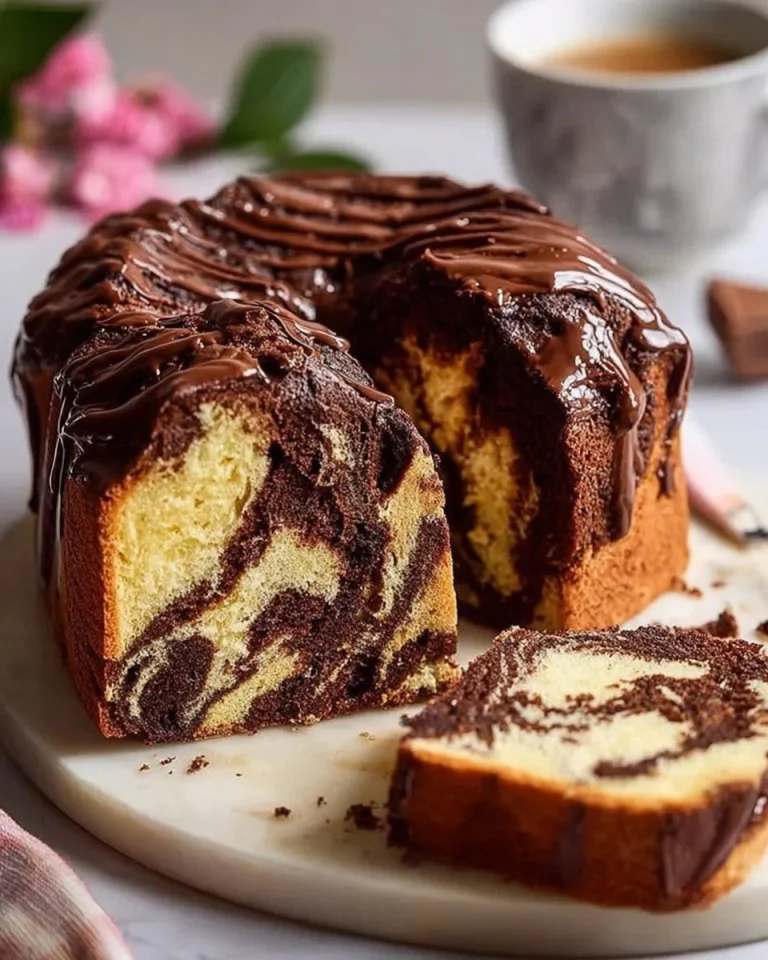 Delicious Marble Bundt Cake showcasing chocolate and vanilla swirls
