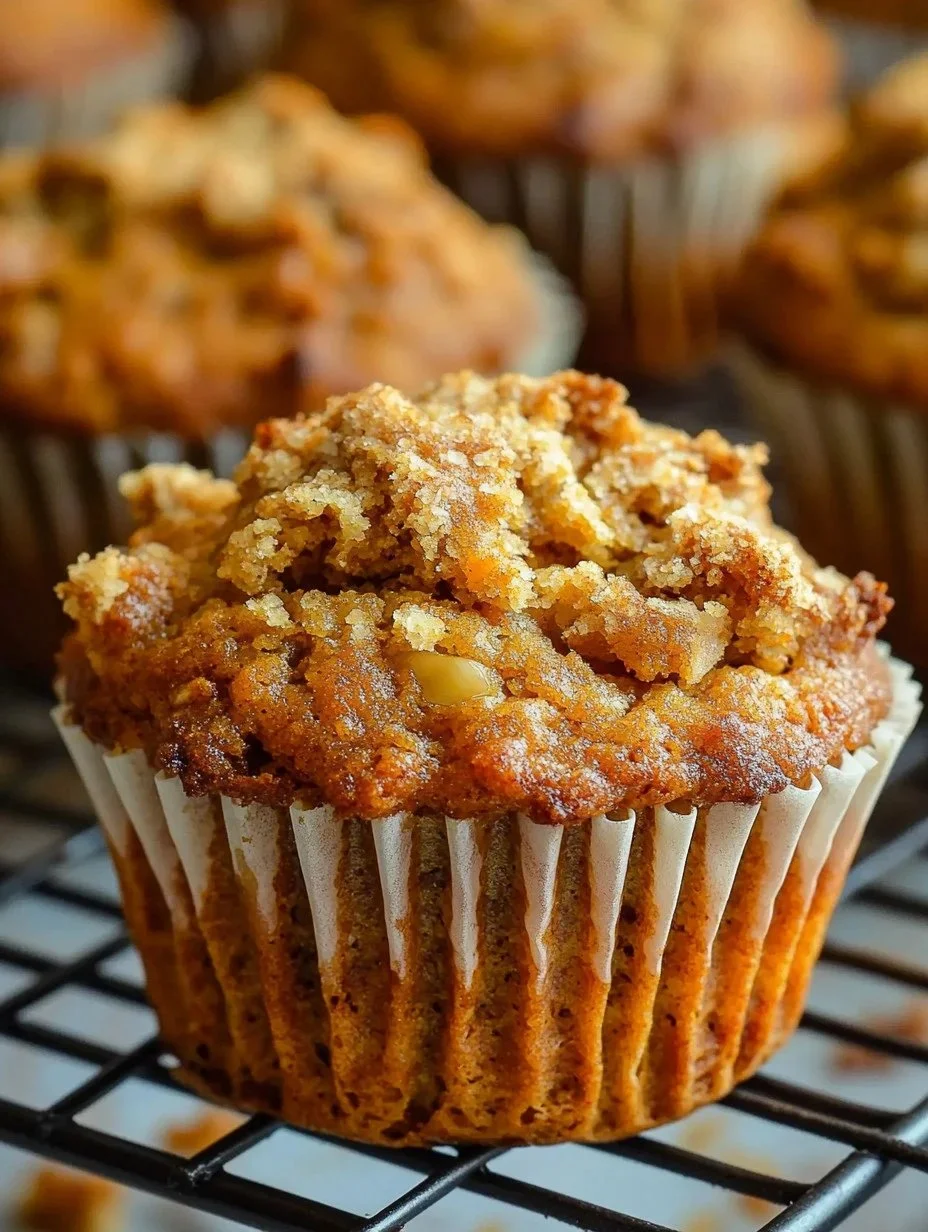 Freshly baked Morning Glory Muffins with fruits, nuts, and spices
