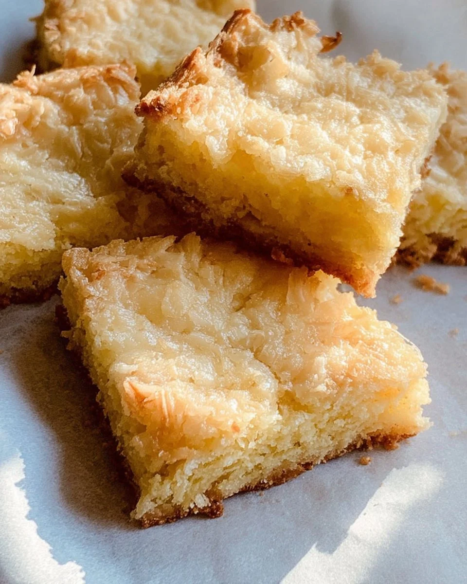 Delicious ooey gooey butter cake slice on a plate with fork