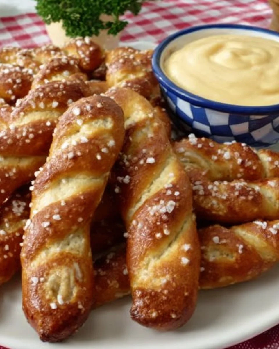 Pretzel Twists Freshly baked pretzel twists with a golden brown crust and savory flavor