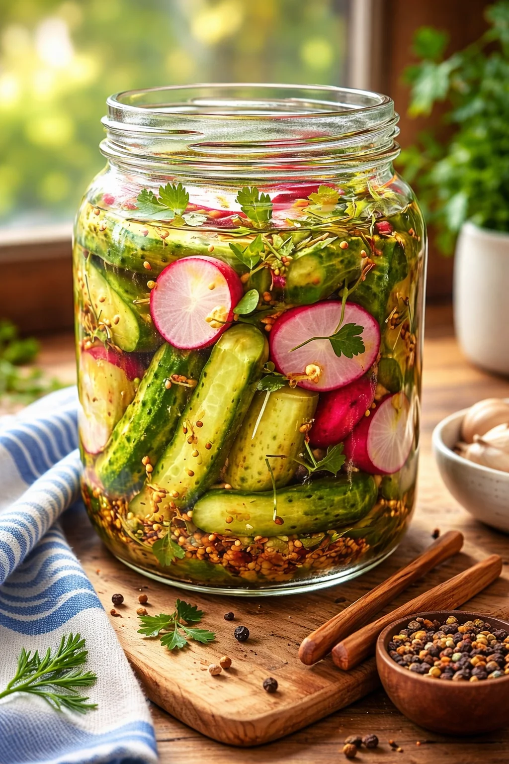 Quick Pickled Avocado and Radish Quick pickled avocado and radish for a tasty salad topping
