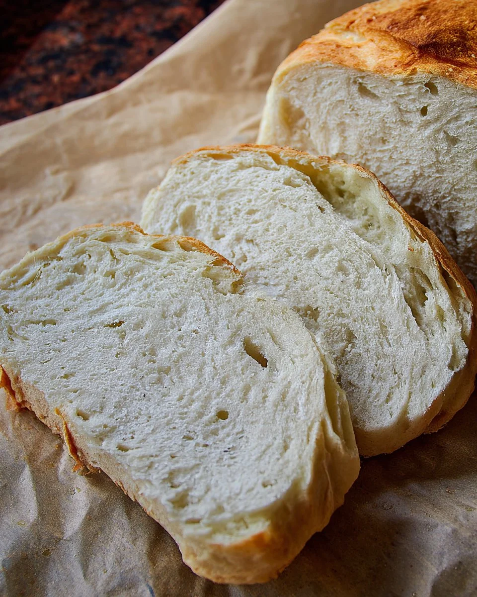 Slow Cooker Bread Freshly baked slow cooker bread in a serving basket
