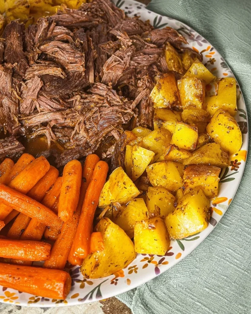 Slow Cooker Three Packet Pot Roast