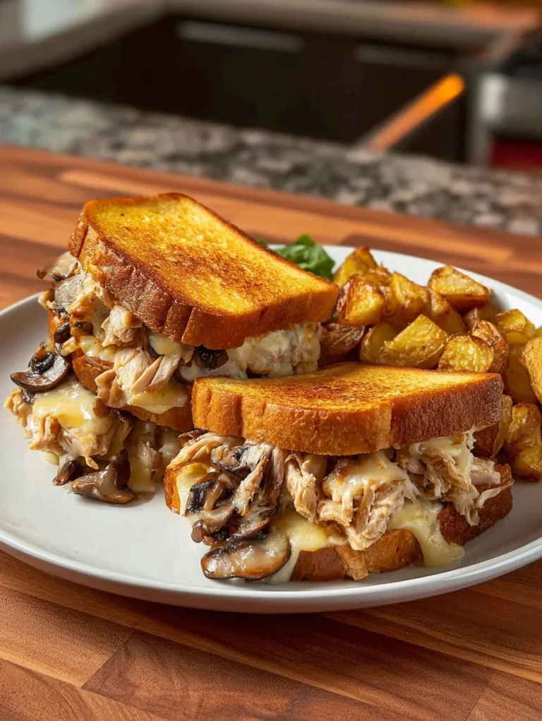 Smothered chicken sandwich with tender chicken and rich toppings